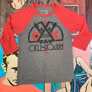 Oklahoma Art Grand Land Raglan T Shirt